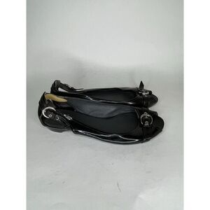 Stuart Weitzman Black Flats with Buckle Detail